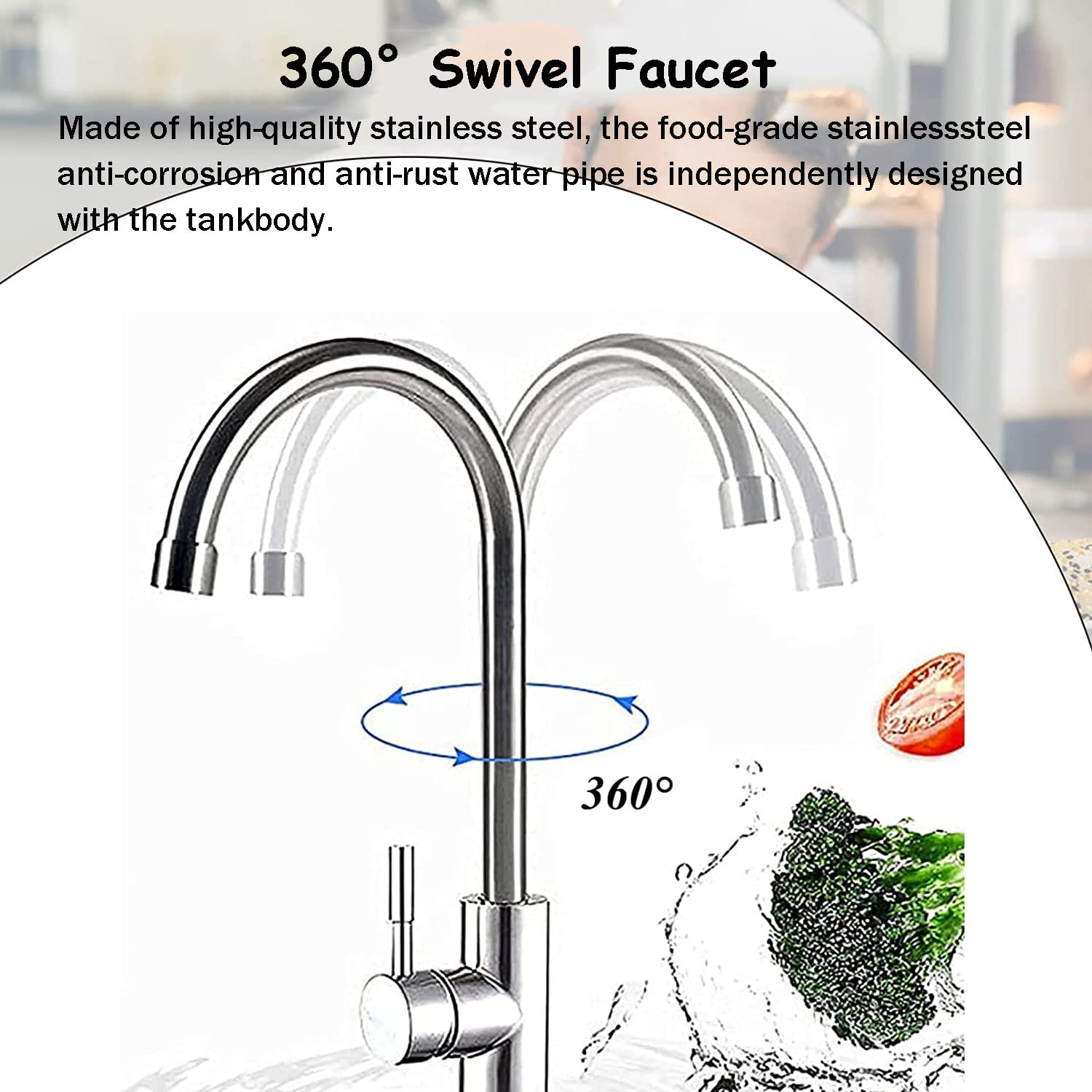 JATIBOSH Fregadero Comercial Independiente Fácil Limpiar, Fregadero Cocina De Acero Inoxidable Resistente A Los Arañazos, Fregadero De Un Solo Tazón Bajo Encimera Fácil Instalar para Garaje