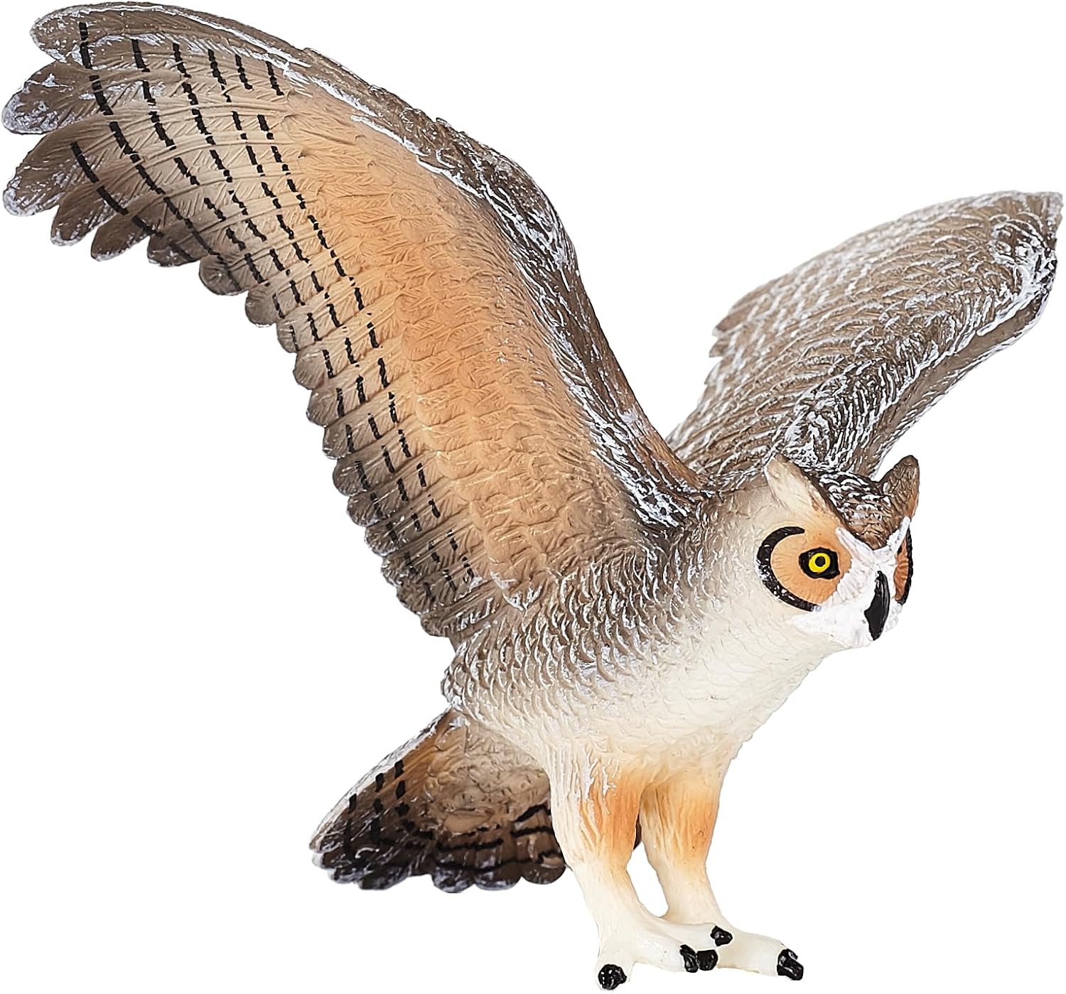 MOJO - Great Horned Owl | Hand-Painted Toy Figure | Woodland Collection | True to Life & Highly Detailed | Designed in UK