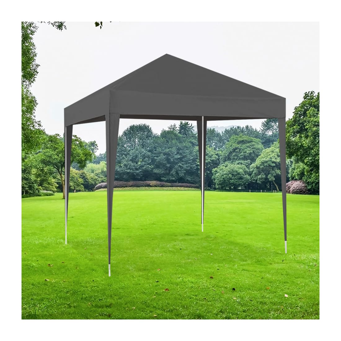 Acomoda Textil - Cenador Gris Desmontable de Fácil Instalación y Transporte 3x3 Metros. Carpa Jardín para Camping y Fiestas de Exterior, Resistente al Sol, Estable y Duradero.