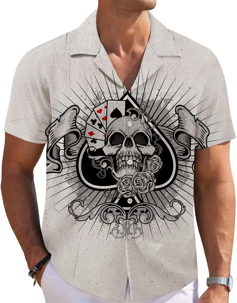 Dragonfly Men's Hawaiian Shirt Short Sleeve Floral Button Down Shirts Tropical Holiday Beach Shirts - Image 2