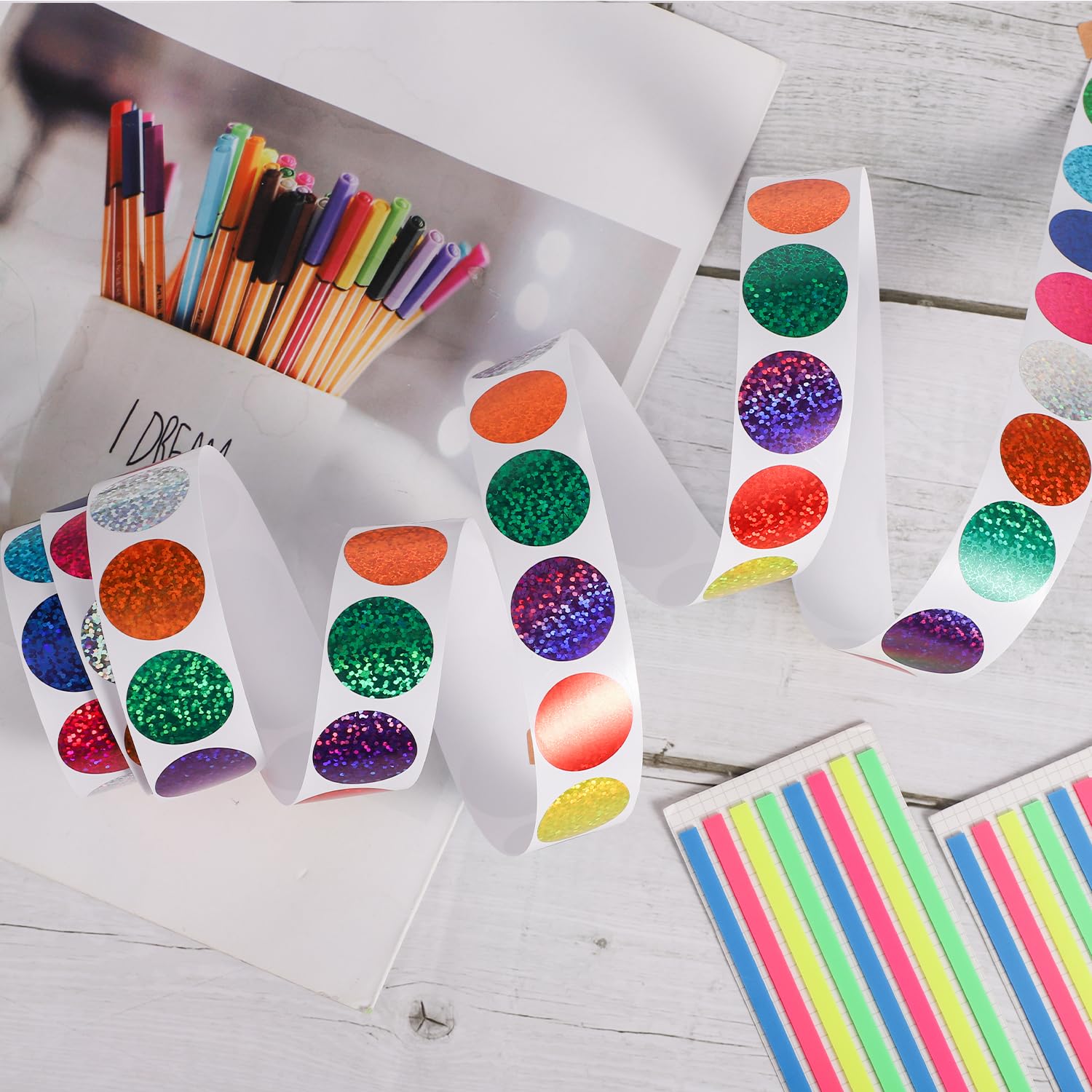 Bright Color Dot Labels 720 Coloured Dot Stickers - 2cm Self-Adhesive ...