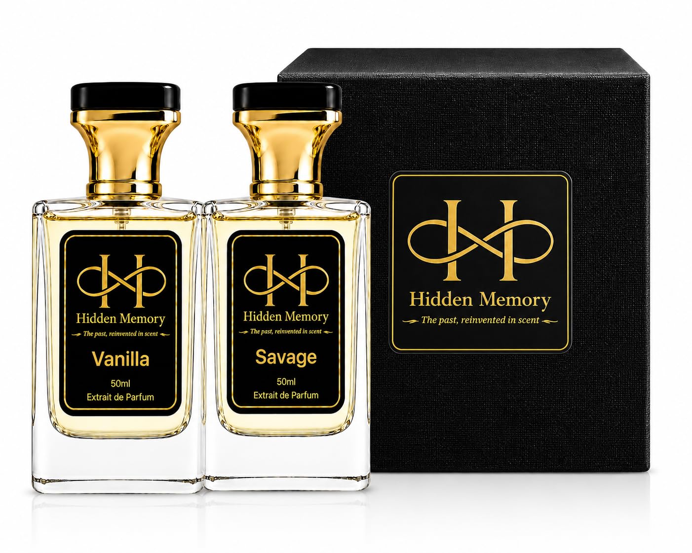 Hidden Memory Perfume Set of 2 – Vanilla & Savage | Long Lasting Luxury Fragrance | Extrait de Parfum 50ml Each | Premium Gift Combo for Men & Women-image-48