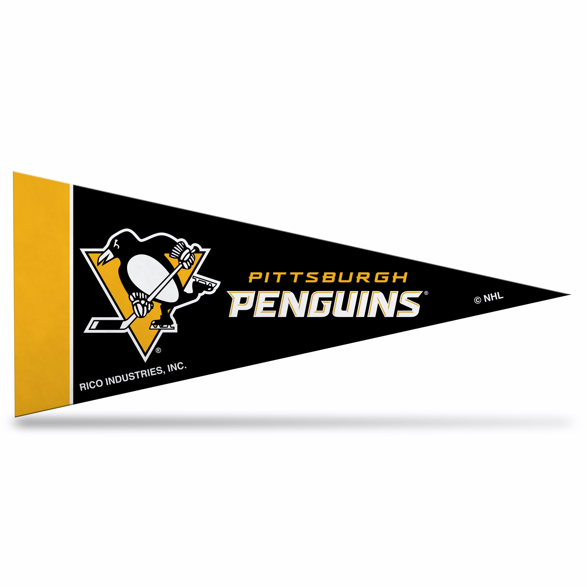 Rico Industries NHL Pittsburgh Penguins 4-Inch by 9-Inch Classic Mini Pennant Décor