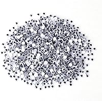 Vista 1 de DECORA 1000 piezas redondas de plástico negro Googly Wiggle Eyes, autoadhesivas, amplia variedad de tamaños