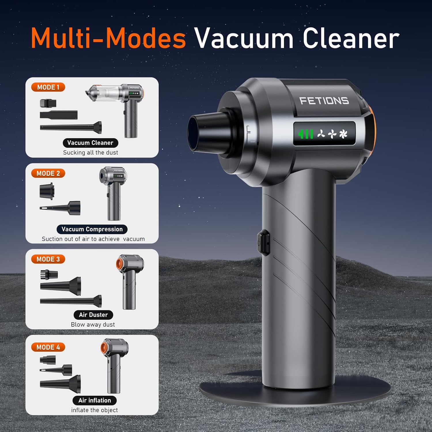 Handheld Car Vacuum Cordless,3 Suction Modes,Portable Mini Cordless Cleaner with 19000pa Suction Power,Type-C Charge,Handheld Vacuum for Car,Home,Office