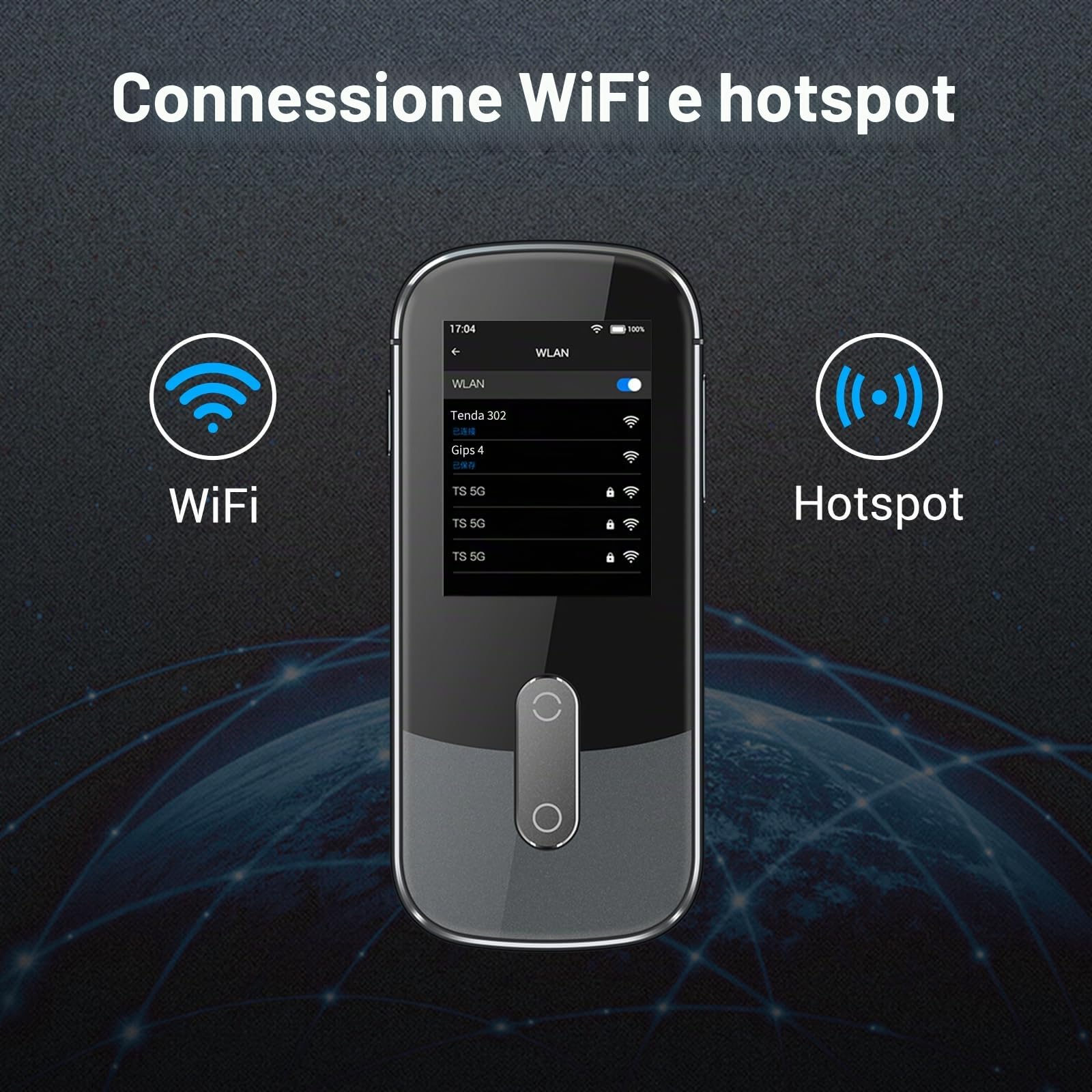 Anfier - Dispositivo Traduttore Vocale da Viaggio Offline W09 PRO per 144 Lingue e Accenti, Traduzione Foto Senza Necessità di WiFi o Internet, per Viaggi e Affari, Colore Grigio