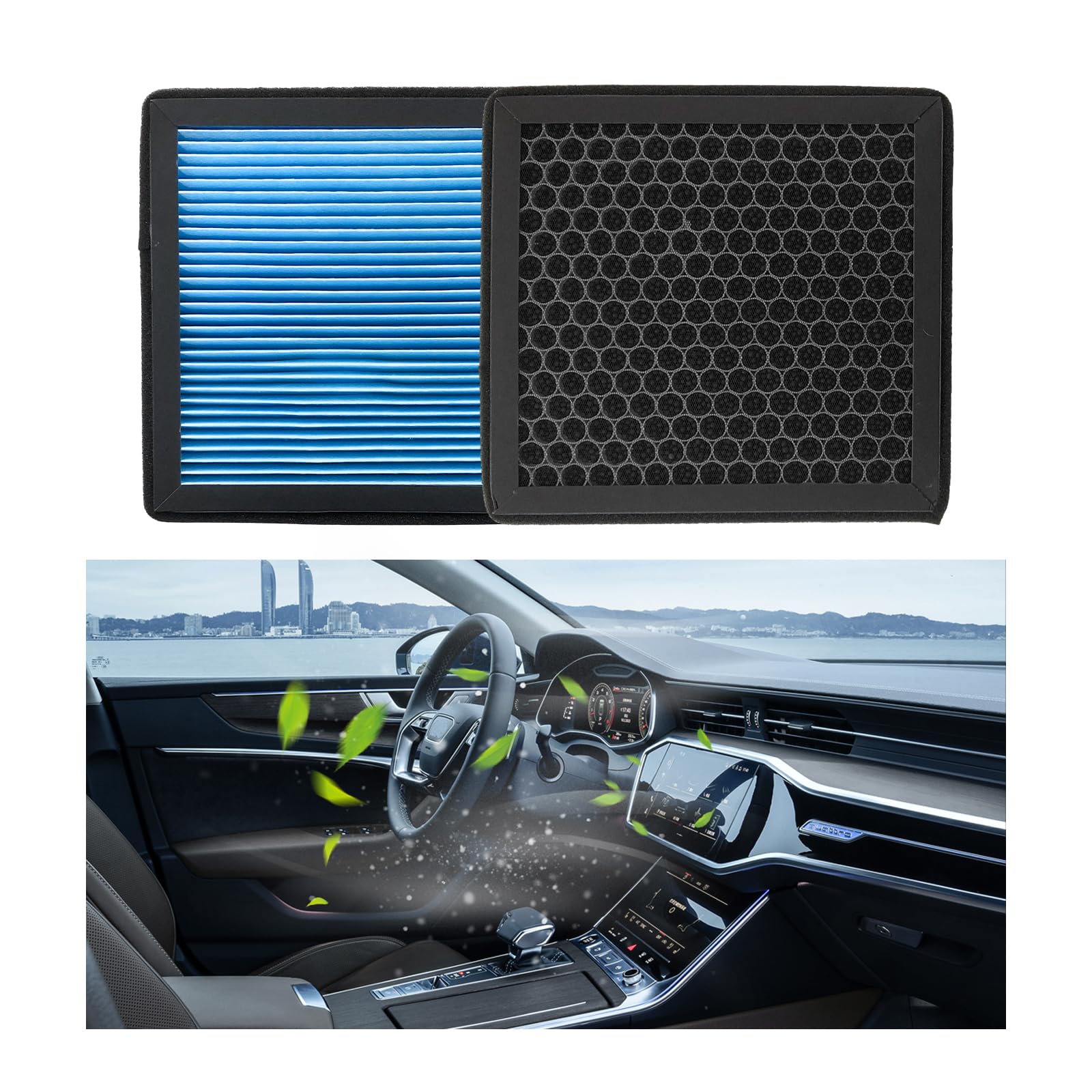 Augeny CF10285 Activated Carbon Cabin Air Filter Replacement, HEPA Filter to Remove PM2.5, Fit for 4Runner Highlander RAV4 Tundra Camry Corolla Sequoia Sienna Avalon Matrix Yaris