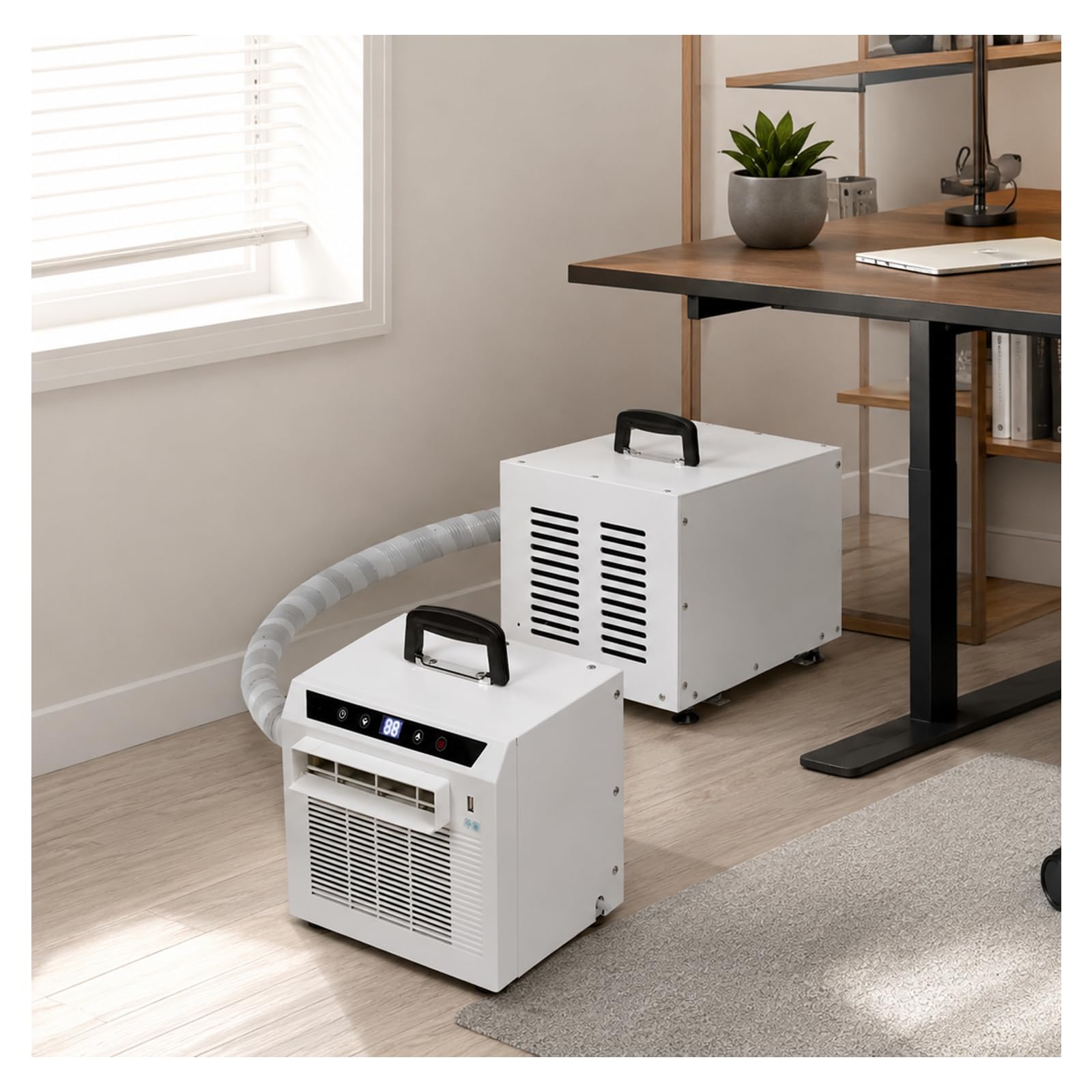 Compact split-system air conditioner, no assembly required 1.5-meterpipe