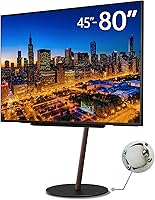 Vista 13 de WALL Seven Stand A2 High Type Soporte de TV minimalista rodante para 24 a 55 pulgadas Blanco satinado Portátil, ahorro de espacio, altura