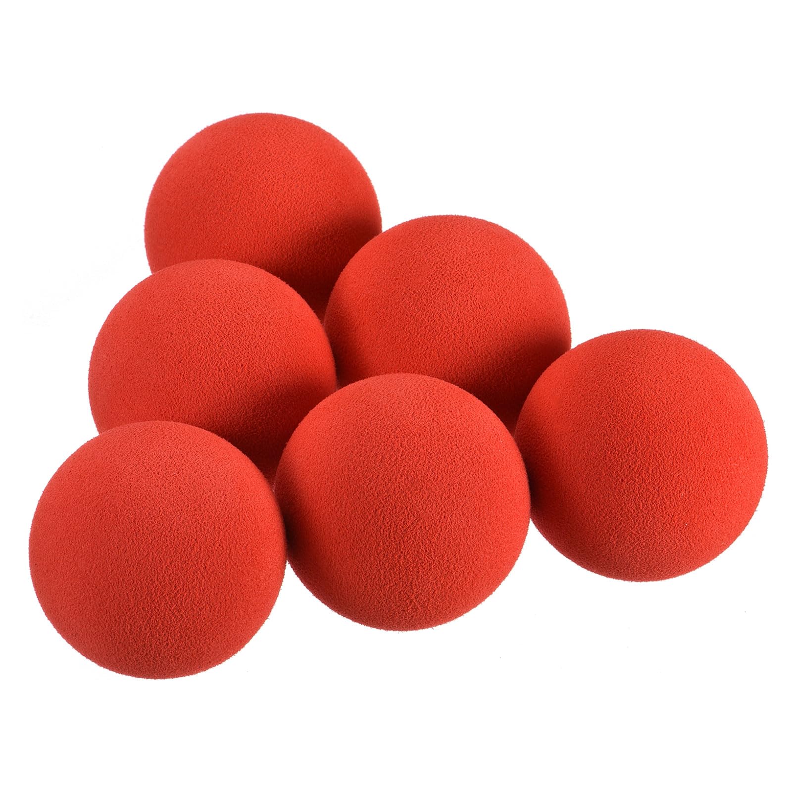 M METERXITY 10 Pack Golf Foam Balls - EVA Sponge Limited Flight Training Balls, Light & Soft, Apply to Indoor Training/Hitting Mat (42mm, Red)