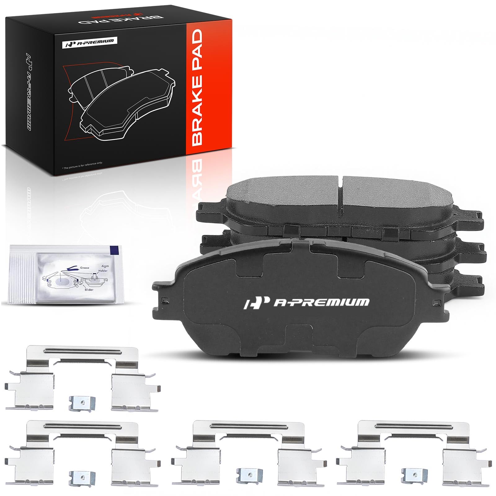 A-Premium Front Ceramic Disc Brake Pads Set Compatible with Toyota Camry 2005-2006, Tacoma 2005-2015, Sienna 2004-2010, Avalon 2005-2007 & Lexus ES300 2002-2003, ES330 2004-2006 4-PC Set-image-42