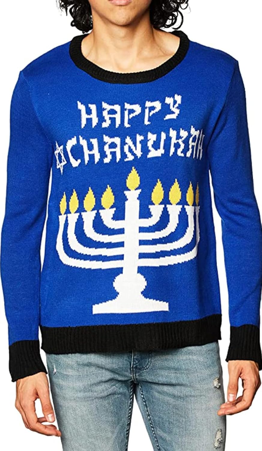 Forum Novelties Adult Menorah Chanukah Sweater, Medium