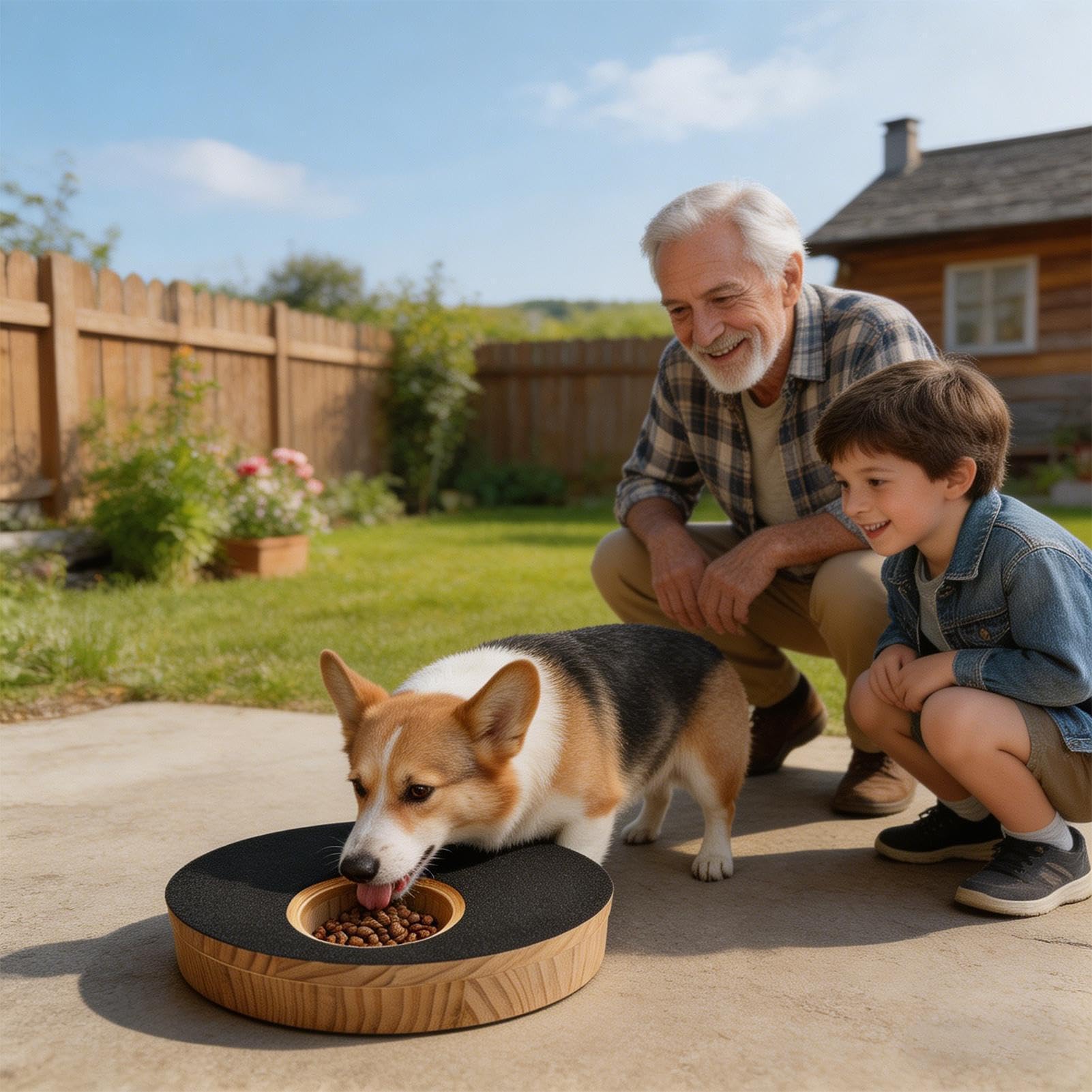 Générique Griffe à gratter pour Chien - Jouet Rotatif en Bois avec boîte à | | Planche à Gratter Ajustable | pour Soin des Griffes et Coussinets