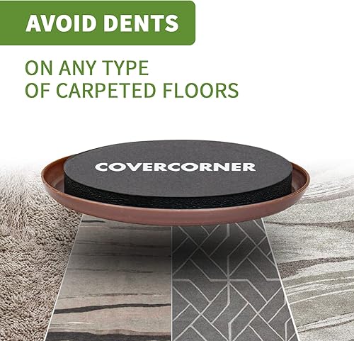 Miniatura 7 de Deslizadores de muebles para alfombras, 8 unidades, 3 12 pulgadas, para muebles de 3 12 pulgadas, protectores de suelo, mueve tus muebles de forma