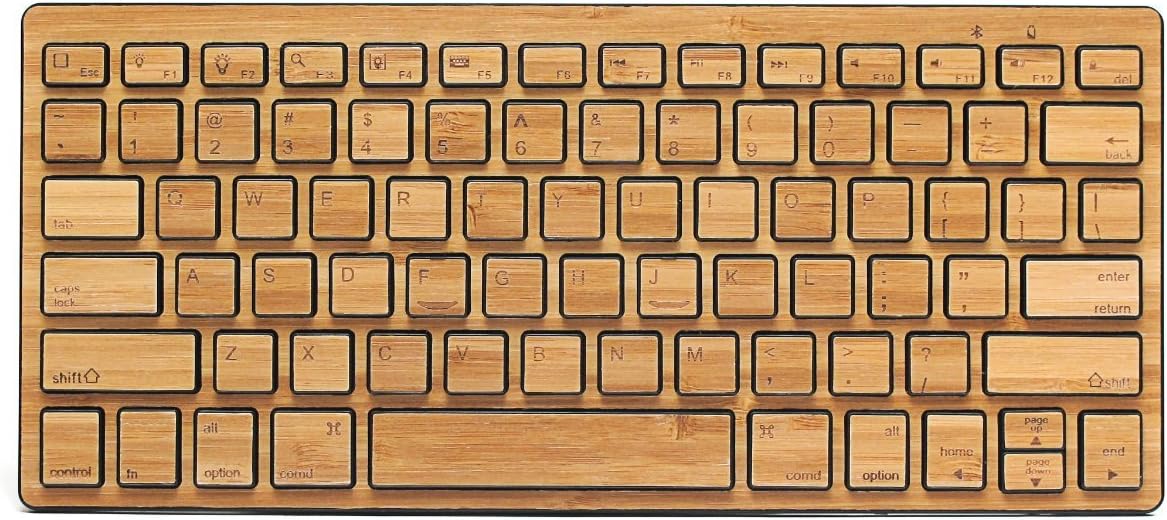 Impecca Bamboo Bluetooth Keyboard, Black (KBB78BTK)