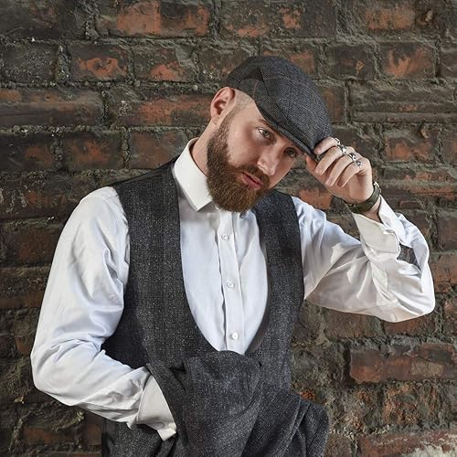 Miniatura 5 de Gorra de Newsboy para hombre, gorra plana, mezcla de lana de hiedra, gorras para hombre, sombrero de Gatsby