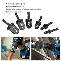 Vista 3 de Juego de 6 brocas, herramienta de estampación manual de cobre, broca expansora para reparación de aire acondicionado HVAC (mango hexagonal)