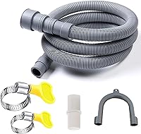 Vista 9 de HLMOptimo Manguera de drenaje universal para lavadora de 23 pies, kit de extensión flexible de manguera de drenaje para lavavajillas, manguera