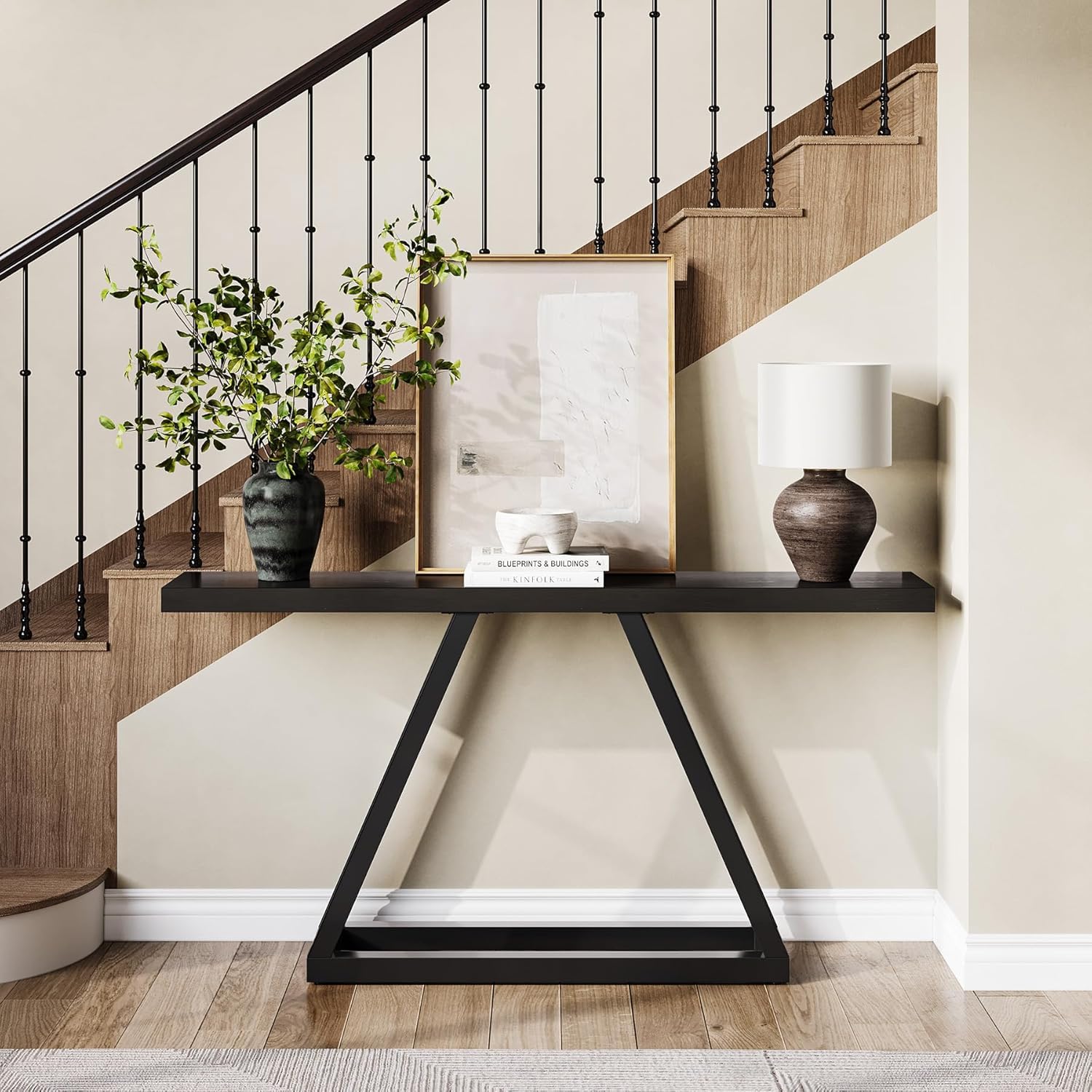 Tribesigns Tavolo consolle stretto da 160 cm (nero)