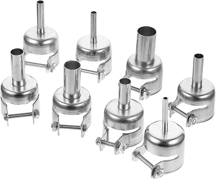 8pcs Hot Air Soldering Tips Kit 3-12mm Stainless Steel
