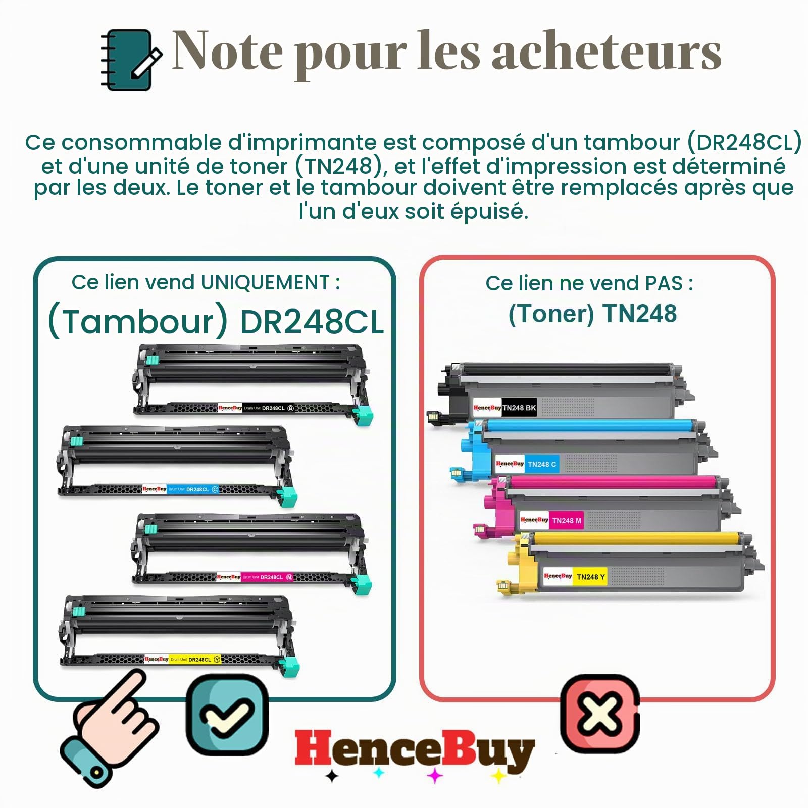 Tambour DR-248CL DR248CL Compatible pour Brother DR 248 CL pour DCP-L3560CDW MFC-L8340CDW DCP-L3520CDW DCP-L3520CDWE HL-L8230CDW MFC-L3740CDW HL-L3220CW MFC-L8390CDW MFC-L3760CDW (4-Pack)
