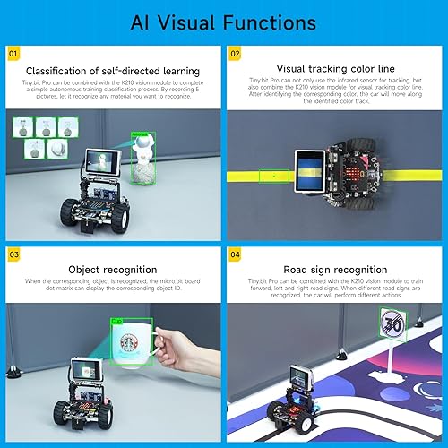 Miniatura 4 de Yahboom Kit robótico de juguete para estudiantes de Microbit Programación Visual Autónoma Conducción Programación Smart Robot Kit Proyectos STEM