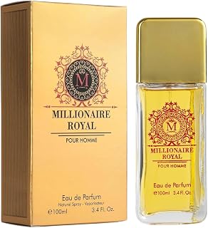 Millionaire Royal, Oriental Fresh Woody Cologne for Men – Luxury Eau de Parfum with Mandarin, Bergamot & Cardamom – Natural, Paraben-Free, Vegan & Cruelty-Free – Elegant 100ml Perfume Bottle