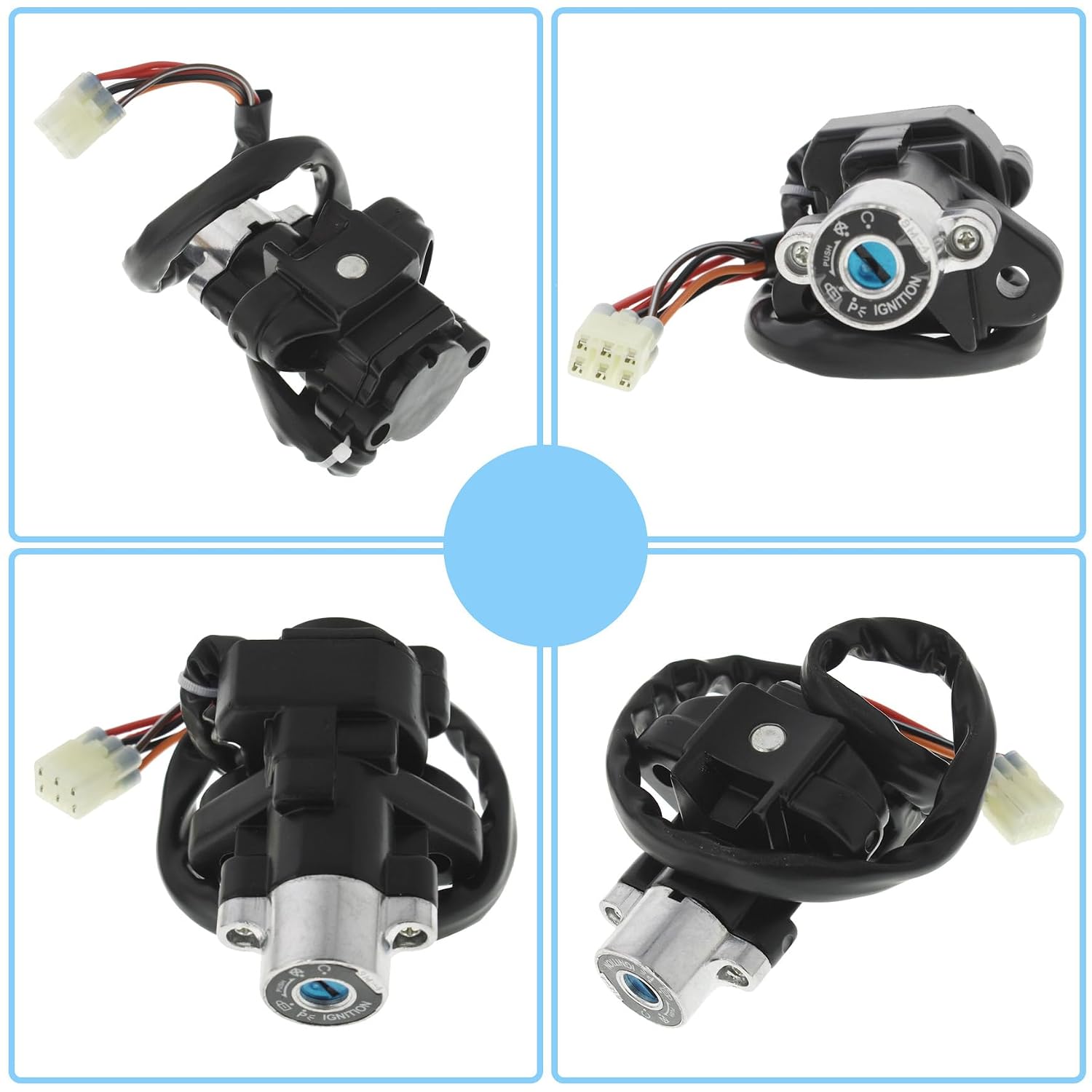 Ignition Switch Cap Cover Seat Lock Key Replacement for Suzuki GSX600F GSX750F Katana 1998-2000 2001-2006