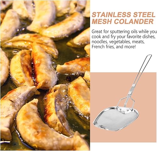 Miniatura 6 de DOITOOL Cuchara de acero inoxidable para desnatar grasa, filtro de aceite de malla fina para grasa, salsa y espuma, filtro cuadrado con mango largo