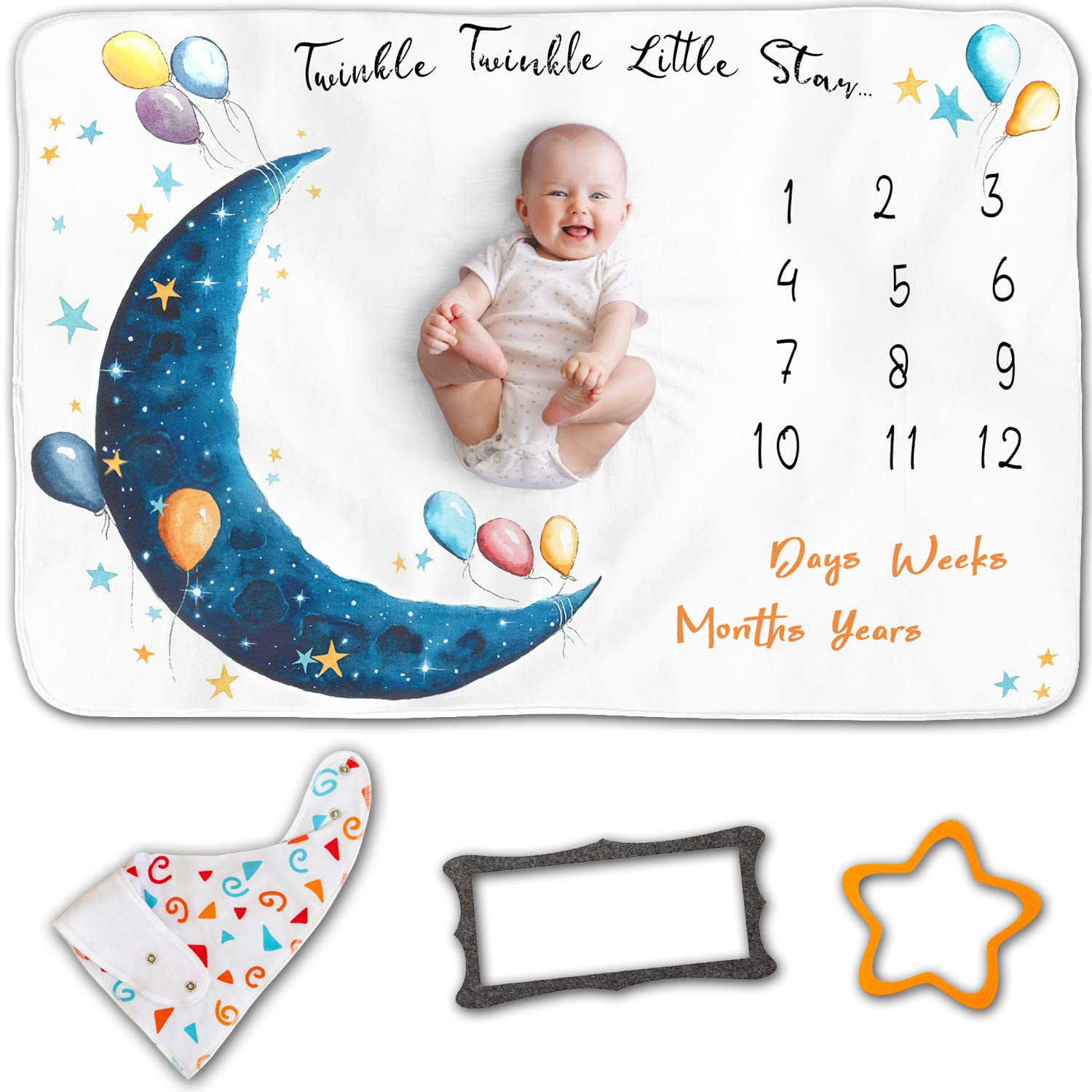 Baby Milestone Blanket Weeks Months Years atelieryuwa.ciao.jp