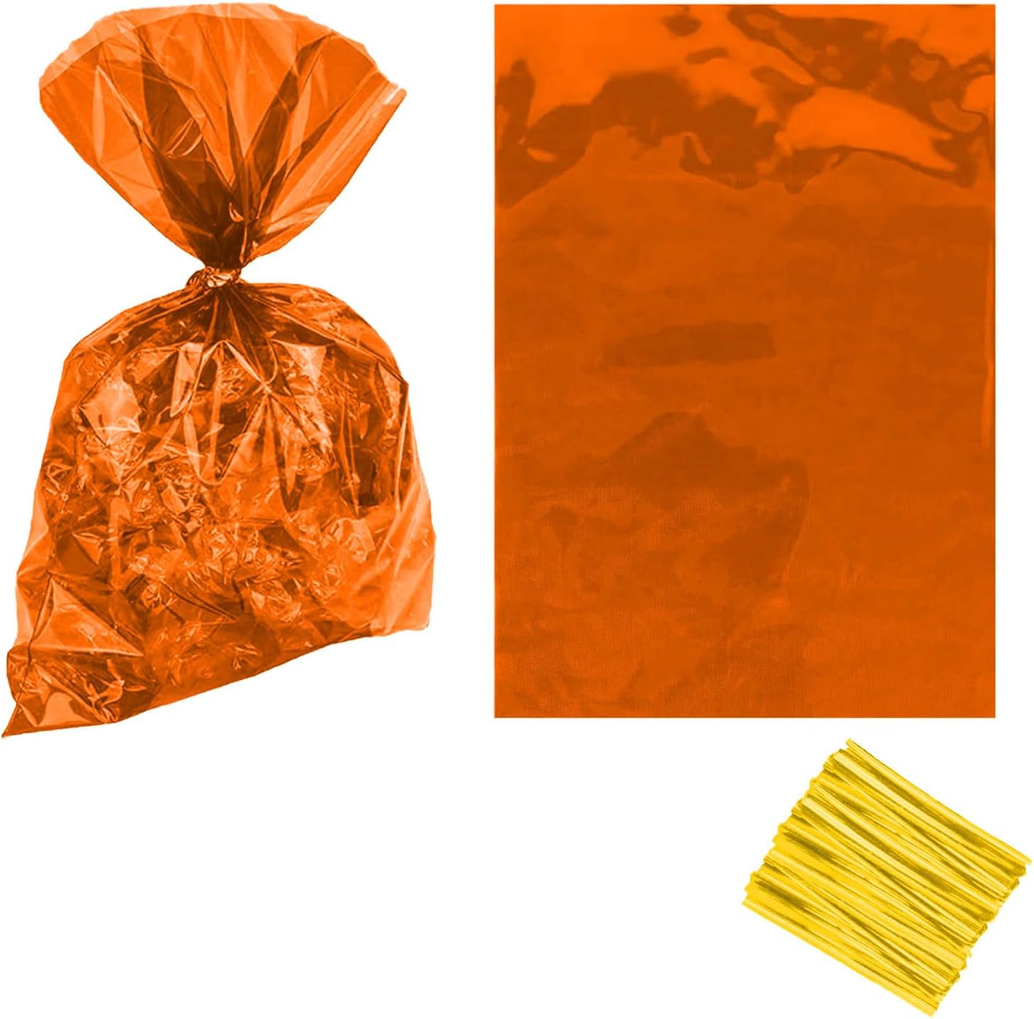 Tim&Lin Black Clear Cello Bags Candy Plastic Favor Cellophane Treat Bags, Pack of 50 image 4