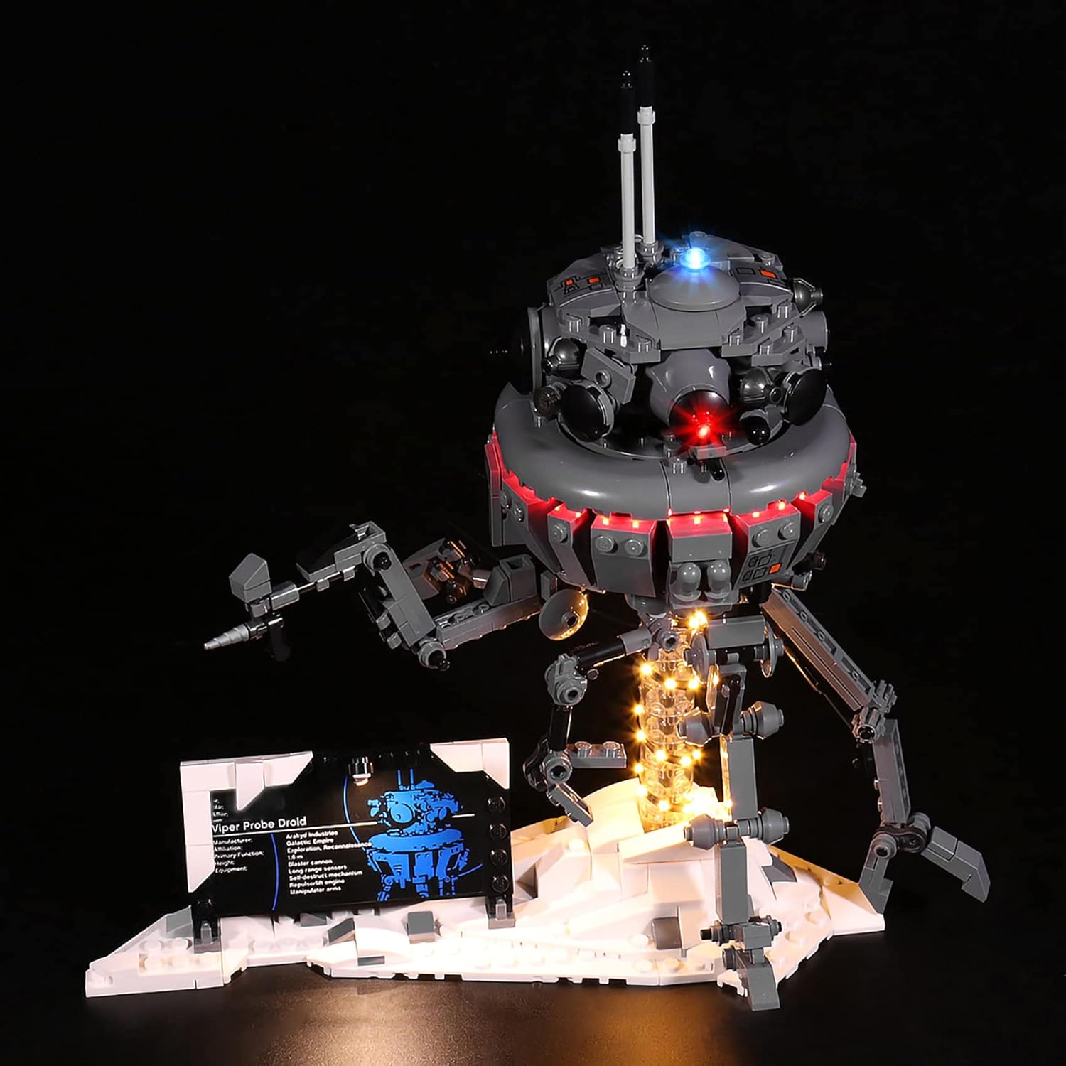 LED Lighting Kit Compatible with Lego 75306 Imperial Probe Droid Building Toy - Lights Only - Decoration LED Light Kit Without Building Block Model (Basic Version)