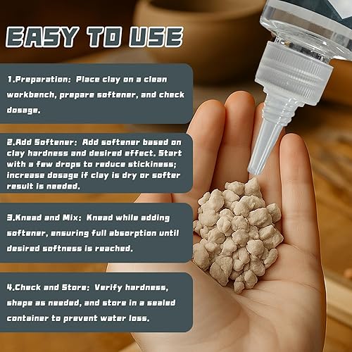 Miniatura 4 de Suavizante de arcilla polimérica de alta calidad revive arcilla endurecida, mejora la flexibilidad y la adherencia, añade brillo después de hornear,