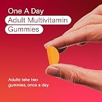 One A Day Gommies multivitamines adultes - Multivitamines Gummy quotidiennes pour les hommes et les femmes avec des vitamines A, B6, B12, C, D, E, Biotin et Zinc, soutient l'immunité et la santé osseuse, les cheveux et les ongles, 60 Gummies