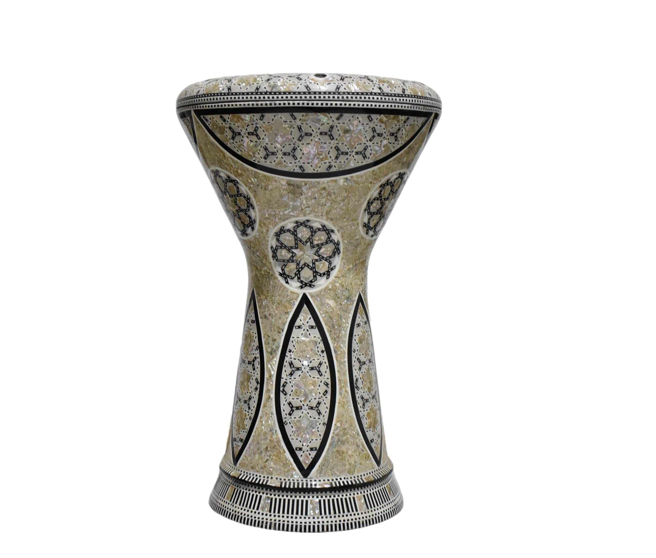 Darbuka doumbek drum 18.5/19 inch inlaid blue mother of pearl Egyptian tabla musical instrument (Duke 19