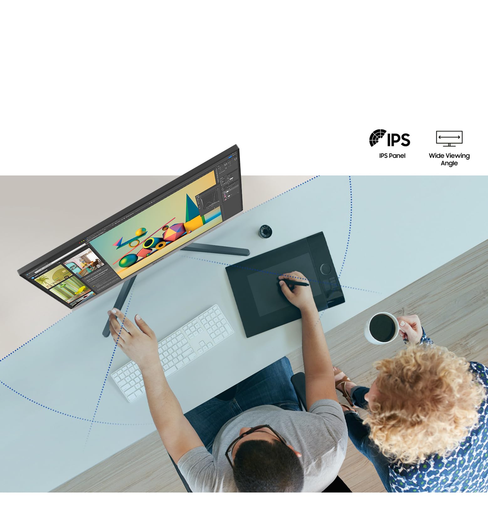 Samsung Ecran PC Gaming C33GC 24" 100Hz - 4ms, Dalle IPS, FHD (1920 x 1080),1000:1,250 cd/㎡,Eye Saver Mode, FreeSync, Inclinable, HDMI, DisplayPort