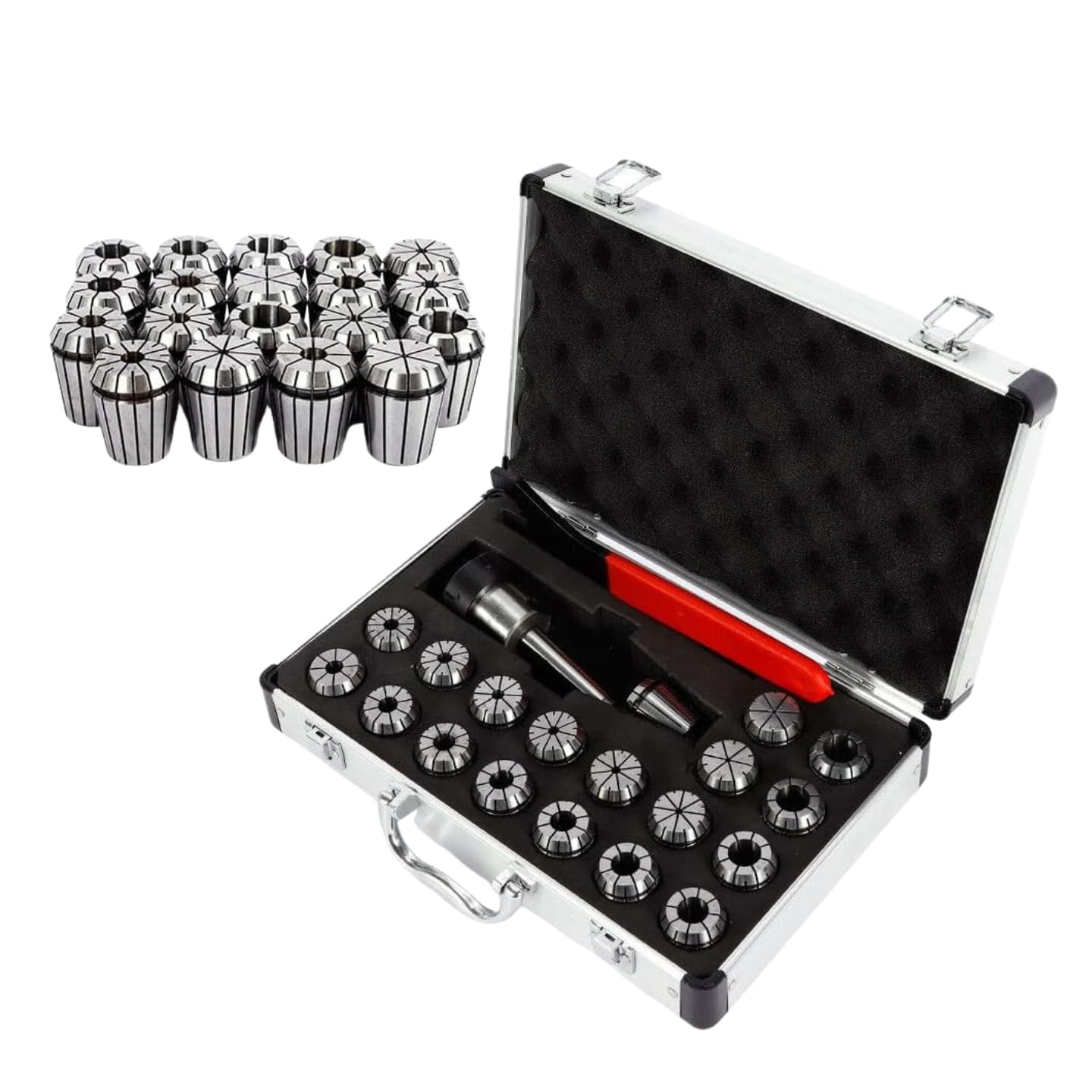 Prazision MK2 MT2 ER32 M10 Lot de 21 pinces de serrage dédiées CNC avec étui pour fraiseuse