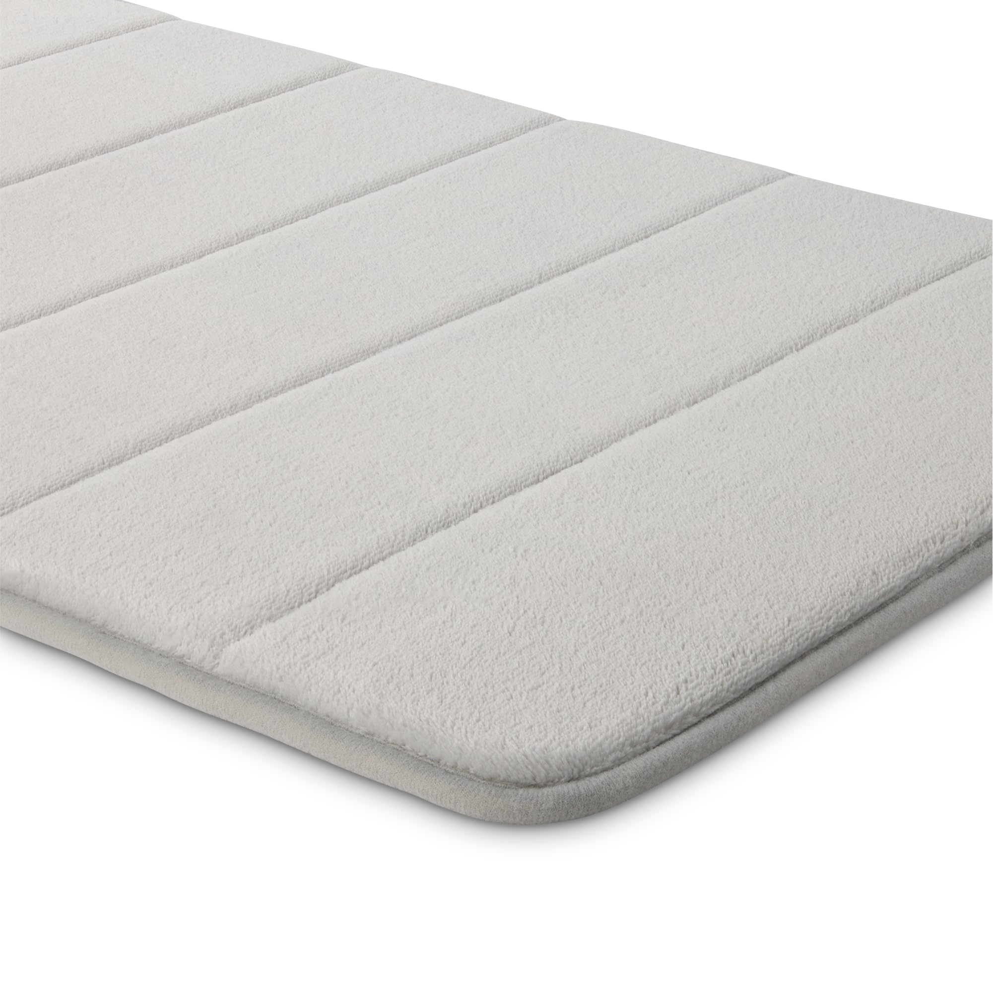 Tappeto Antiscivolo Rettangolare Memory Foam In Poliestere Grigio 75 X 45 Cm 84589786