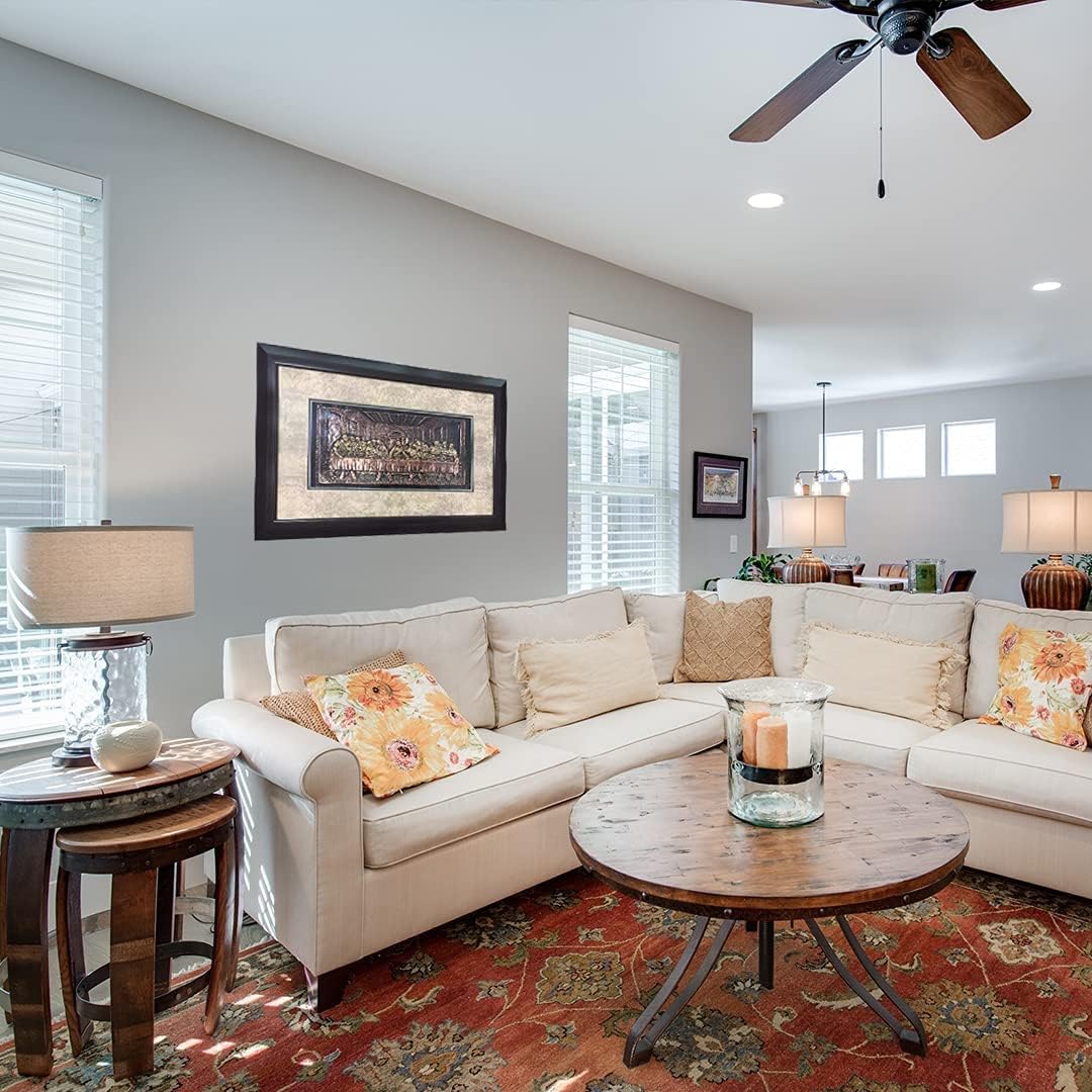 Genrico Last supper wall decor framed for home decoration Leonardo da vinci classic art, Dark Brown