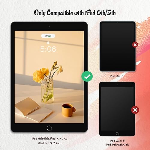 Miniatura 3 de KCT Paquete de 2 protectores de pantalla Paperfeel compatibles con iPad de 6ª / 5ª generación de 9.7 pulgadas, iPad Air 1/2, alta sensibilidad