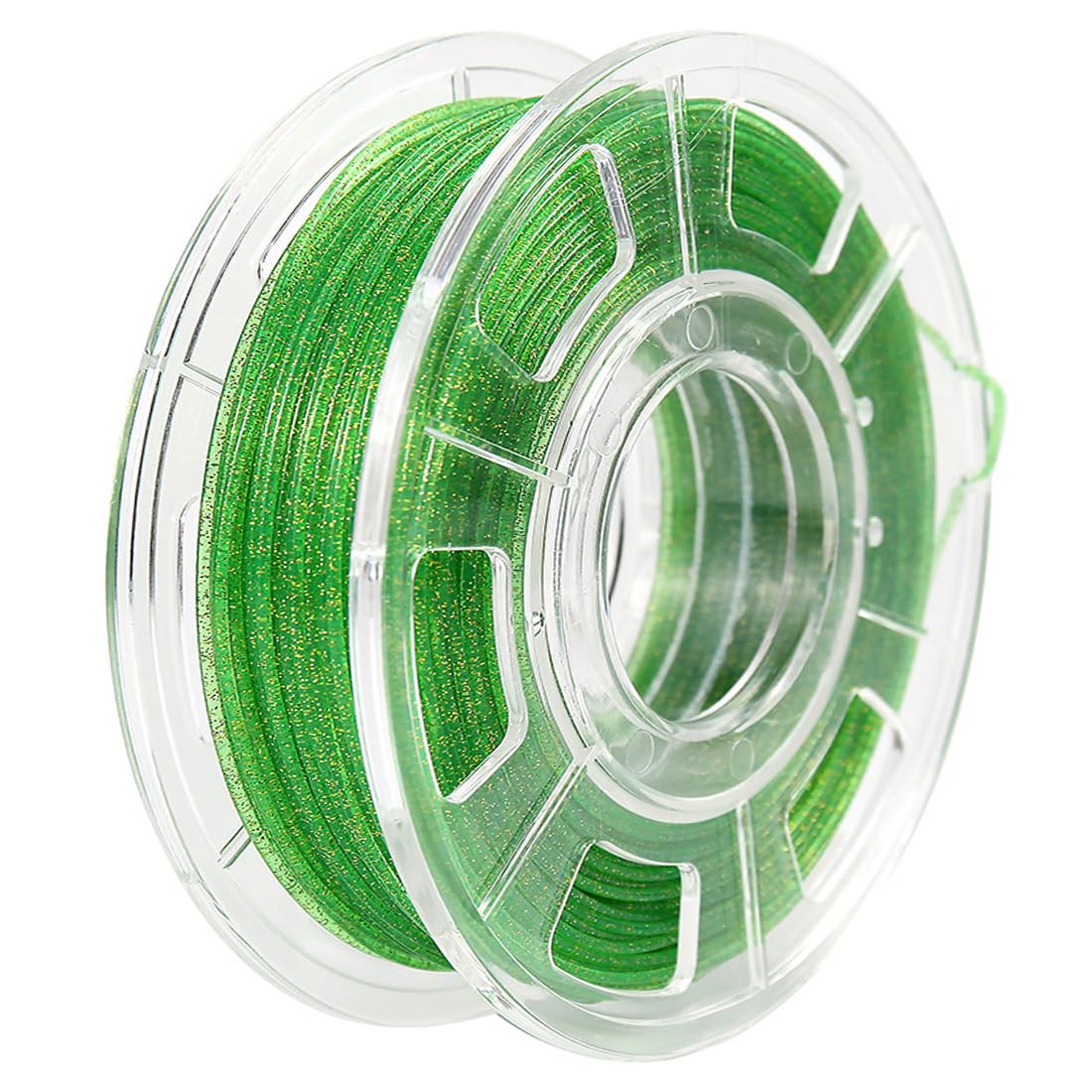 Filamento De Impresora 3D PLA Con Purpurina 1,75mm(+/-0,05mm)|Filamento De Impresión 3D Con Superficie De Flash De Cielo Estrellado|Suministros De Impresión 3D 1 Kg/carrete,Green,PLA