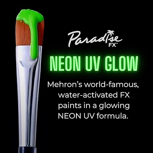 Miniatura 3 de Mehron Makeup Paradise Makeup AQ - Pintura facial y corporal 14 onzas Martian - Verde neónVerde UV