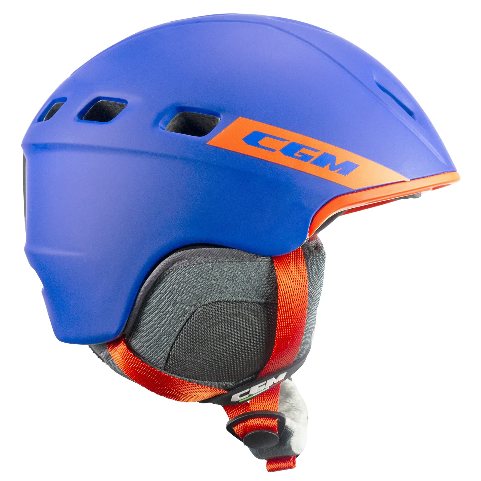 CGM Primo, Casque de Ski Mixte Adulte, Bleu Orange Mat, M (54-58cm)