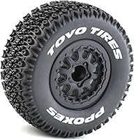 Vista 6 de Lifehead 1/10 RC Short Course - Neumáticos para camiones todo terreno, adecuados para TRAXXAS Slash4X4 ARRMA SENTON 4X4 V3 Losi Ford Raptor Baja