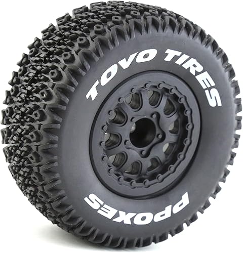 Miniatura 6 de Lifehead 110 RC Short Course - Neumáticos para camiones todo terreno, adecuados para TRAXXAS Slash4X4 ARRMA SENTON 4X4 V3 Losi Ford Raptor Baja