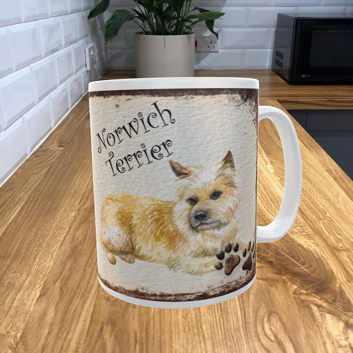 Shawprint Limited White Norwich Terrier 11Oz Coffee Mug My Dog's Rules Theme 269Drmug