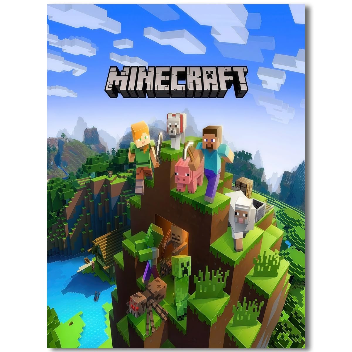 Hilycen Minecraft Poster For Fans Kids Gifts-Game Minecraft Posters Canvas Prints Picture For Teen Boy Girls Room Bedroom Wall Decor