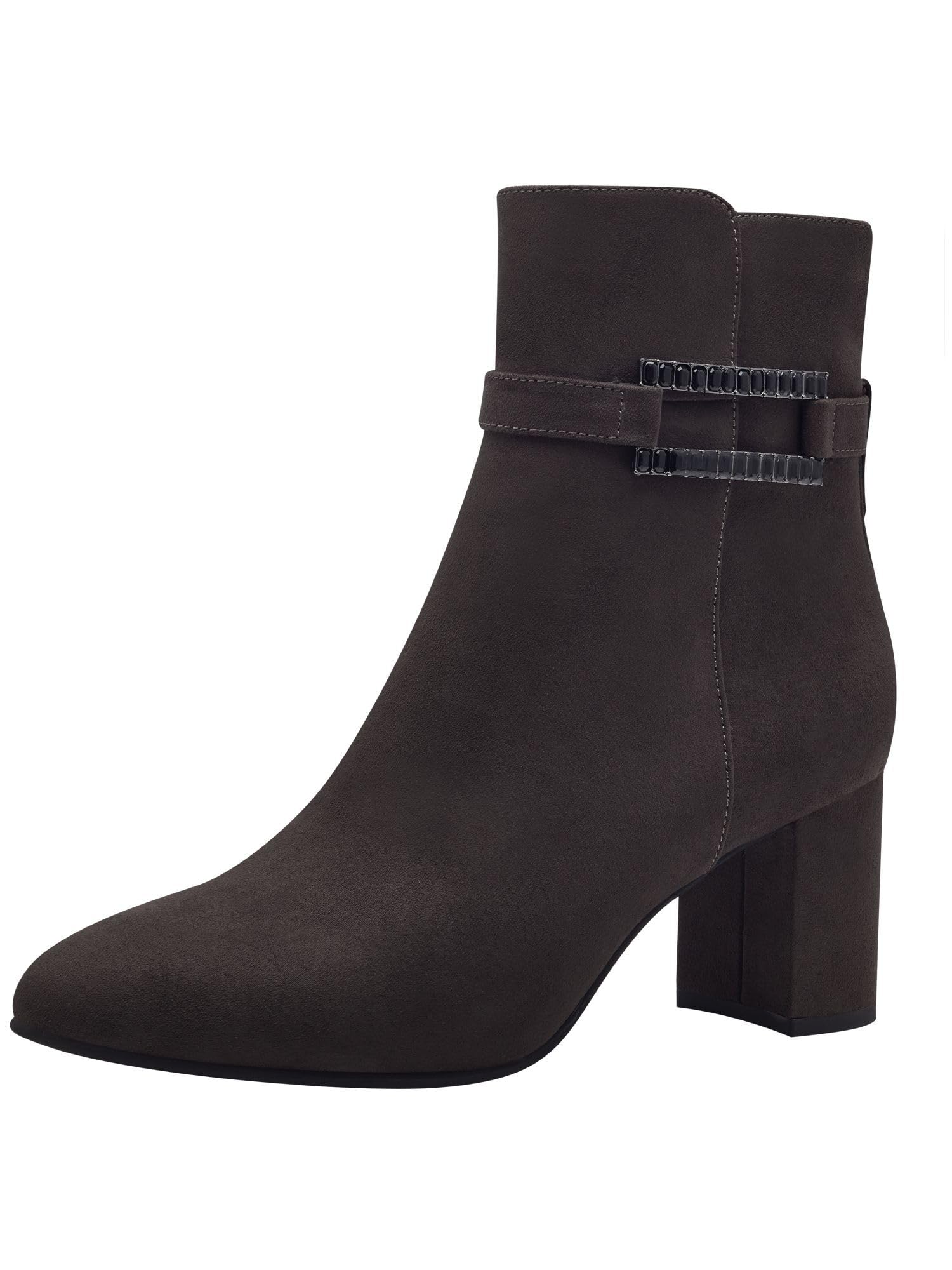 MARCO TOZZI Women's Bootie Zip and Briefs 2-25322-43 Ankle Boot, Charcoal, 7.5 UK