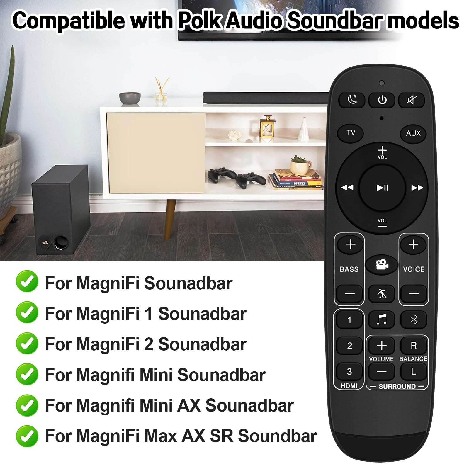 Telecomando di ricambio per Soundbar Polk Audio