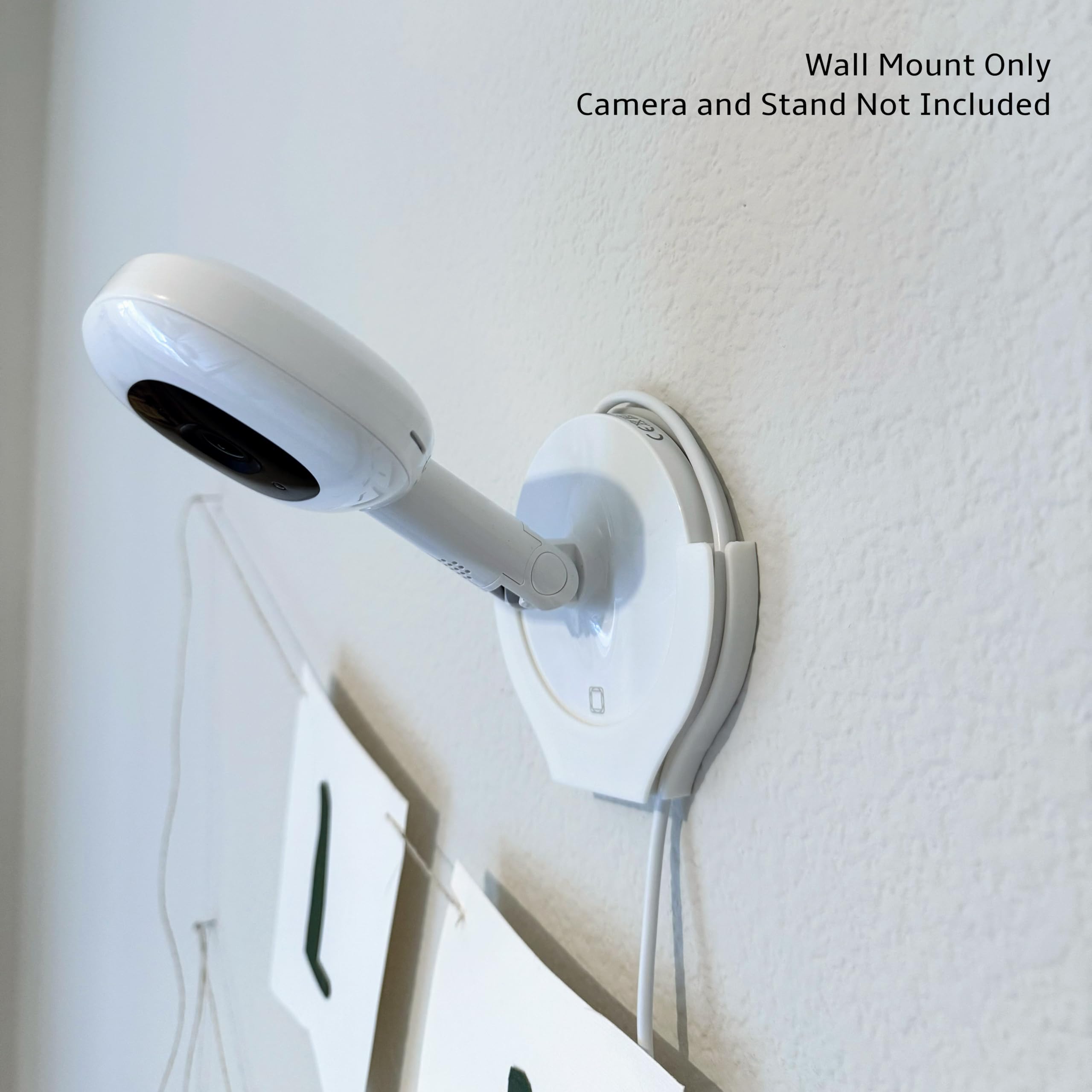MarinBuilt Wall Mount for Nanit Pro Flex Stand, Portable Electronic Device Mount, Easy Insert and Removal, Low Profile, Made in USA, White - NFS-W-W